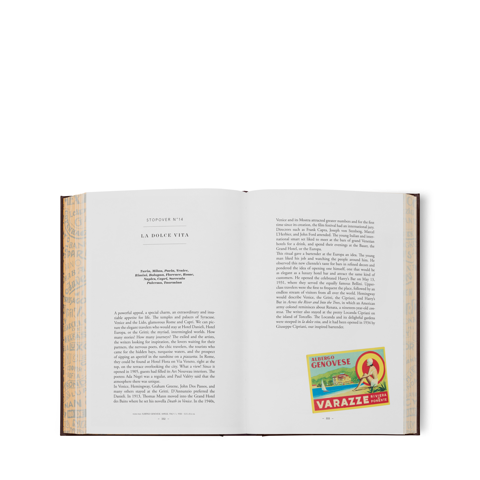 World Tour. Vintage hotel labels from the collection of Gaston